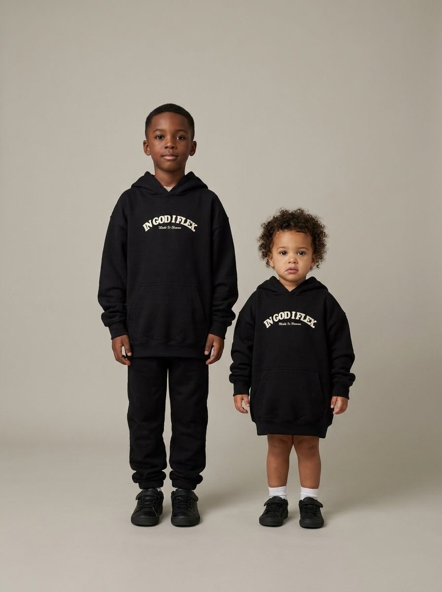 Snow-washed hoodie layered over the heavyweight tee